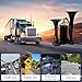 ZJ1WYZQQ 12V 600DB Air Horn Dual Trumpets, Super Loud Truck Train Horns Kit with Air Compressor for 12V SUV Motorcycle Trucks Pickup Lorries Trains Cars Boats（black）