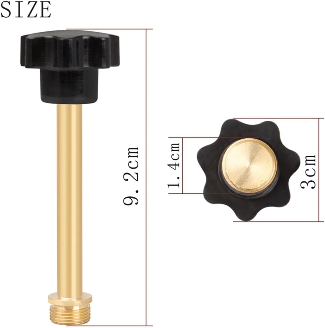 Brass Trumpet Piston Grinding Rod Repair Tool with Plum Pattern Cap for Musical Instrument Repair, Wear-resistant and Sturdy Trumpet Piston Maintenance Accessory image 2