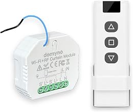 domyno Control Unit for Roller Shutters with Wifi Control, Remote Control, Alexa, G.Home, Tuya App and Smartlife – Control Unit + 1 Channel Remote Control –