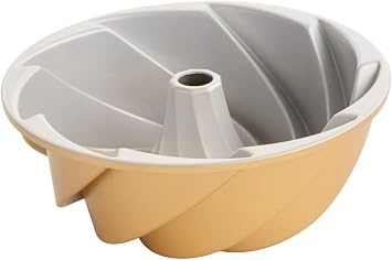 NordicWare Nordic Ware Bundt Cake Pan with Filigree Notches, Aluminium, gold, 22cm x 22cm x 10cm