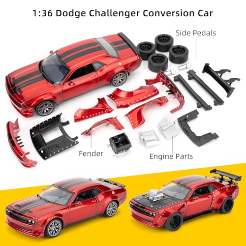 Modelo de Auto 1:36 Dodge Challenger SRT Hellcat Rojo miniatura 4