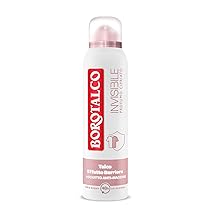 Borotalco, Deodorante Spray Invisibile Rosa, Formula Senza Alcool con Talco Effetto Barriera, Cattura e Non Trasferisce Aloni, 48h di Efficacia, Profumo Cipriato – 1 Flacone da 150 ml