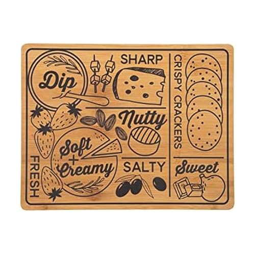Comparison: Best Farberware Cutting Board 11 X 14 10 Farberware Charcuterie Board with Recessed Handles, Reversible Kitchen Cutting Board for Entertaining and Meal Prep, Decorative Wood Cheese Board, 11-inch x 14-Inch, Bamboo