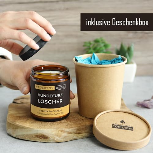 Lustige Duftkerze mit Spruch für Hunde Besitzer & Liebhaber | Handgemacht aus Sojawachs | In Geschenkbox | Nachhaltiges Valentinsgeschenk, Gast Geschenk Hundehalter Dog Lovers |Vanille