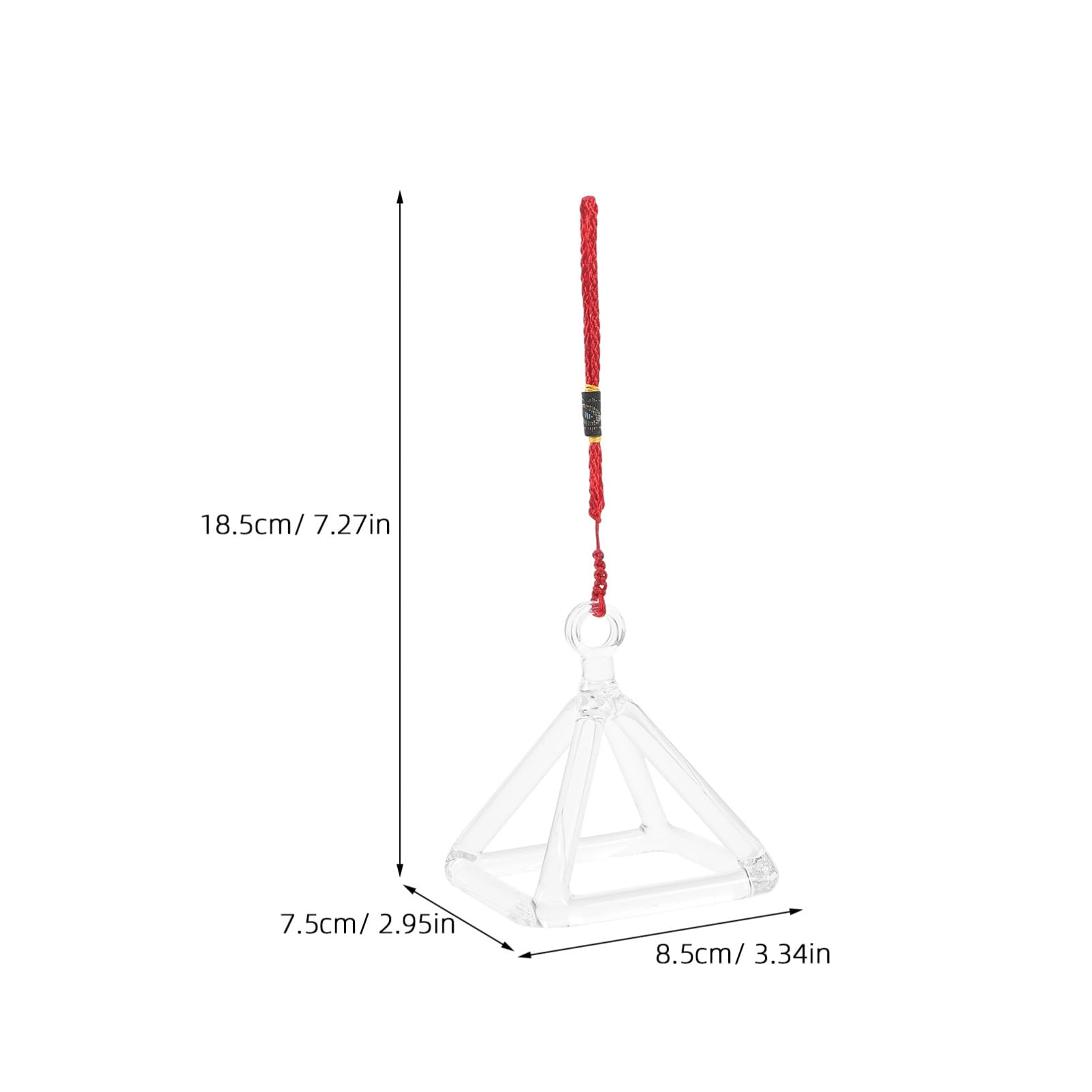 ibasenice Piramide di Quarzo Bianca 3 Pollici per Meditazione e Decorazione Tavolo, Strumento Musicale per Terapia del Suono e Relax Stili multipli