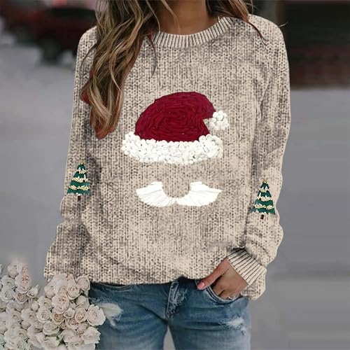 Jersey de Navidad para mujer ideal como regalo de reyes magos en tono beige 2