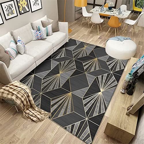 Tapis chambre adulte anti-glisse gris rectangulaire pour sécuriser le sol