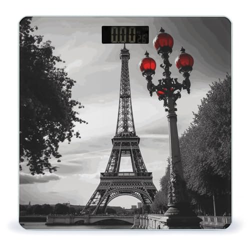 Balanza digital de baño con diseño Torre Eiffel Londres miniatura 1