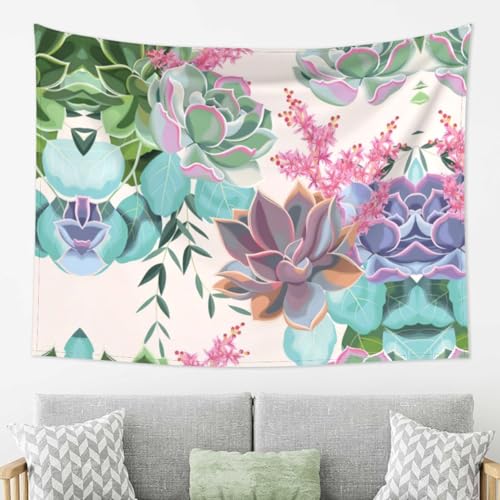 Tapisserie murale succulente LPLSNWS grand format 203x152 cm pour salon