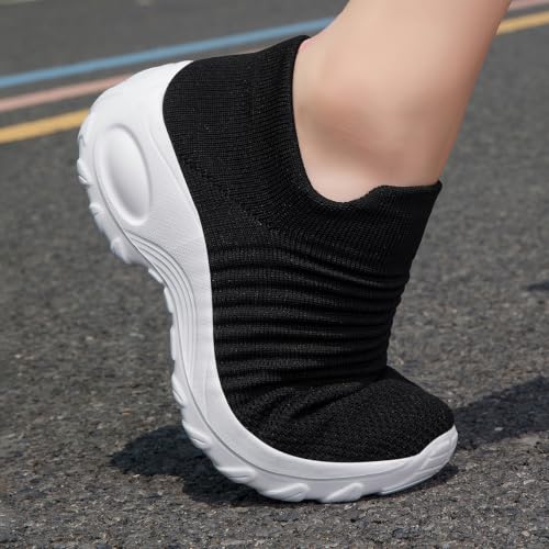 Image of Non Slip Work Shoes Women, Slip On Sneakers Women,Work Shoes Walking Gym Nurse Mesh Casual Fashion Sneakers Comfort Breathable Lightweight