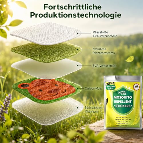 96 Stück Mückenpflaster Mückenschutz Pflaster Anti Mücken Pflaster Moskito – Ansicht 7
