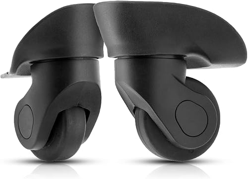 Watris Veiyi 2 piezas de repuesto de ruedas de equipaje, ruedas de maleta izquierda y derecha, pieza de repuesto para rueda de equipaje para maleta