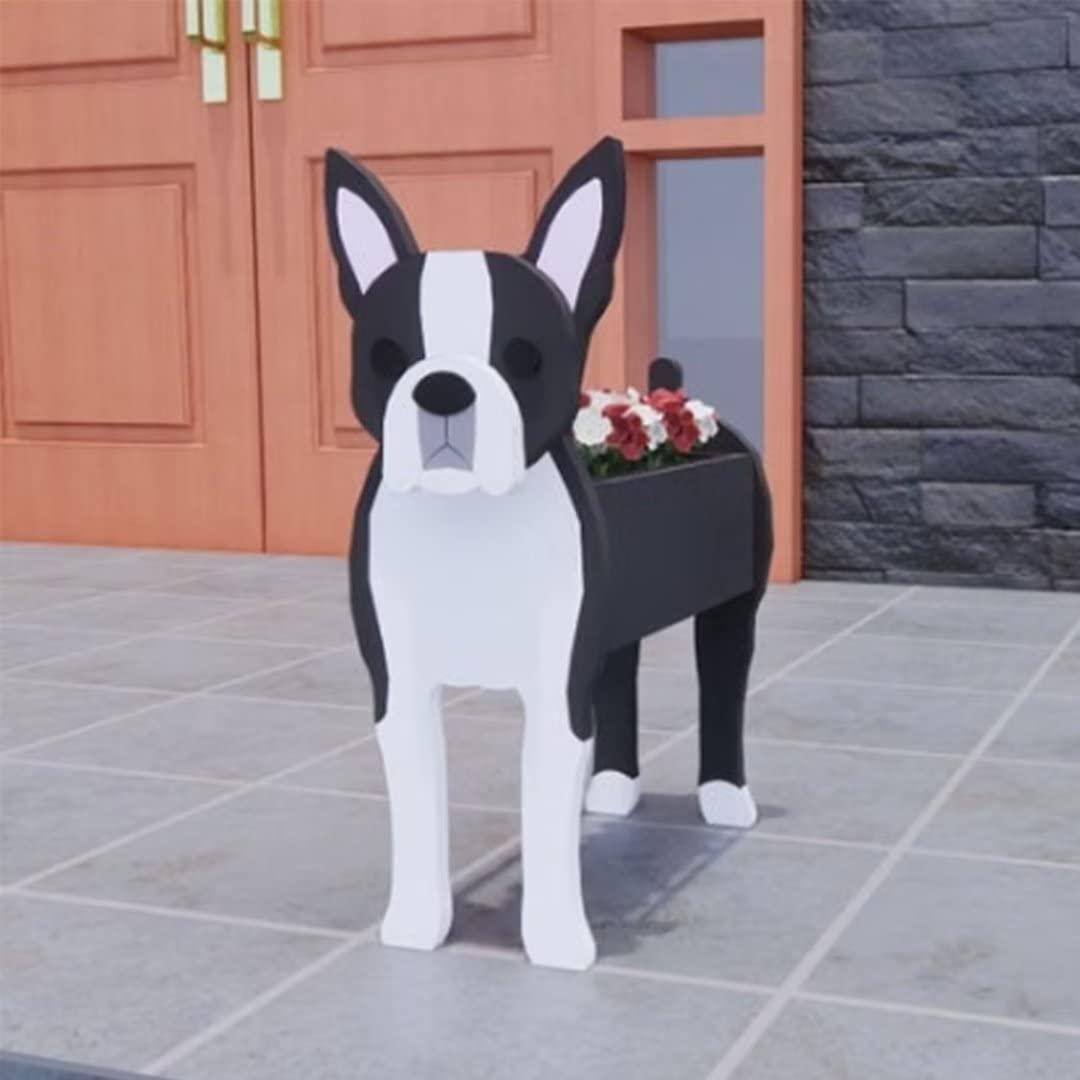 EIMOPE Gifts Dog Flower Pot Planter, PVC Animal Shaped Cartoon Planter Cute Dog Plant Pots Outdoor Indoor Garden Planters For Succulent, Cute Rectangular Plant Flower Pots Decor — image 1