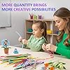 POIKSHARK 1500 PCS 30 Colors Quality Pipe Cleaners Bulk, Thick Pipe Cleaners Craft for DIY Craft Projects, Multicolored Limpia Pipas for Art Supplies & Materials, Rainbow Chenille Stems(12inch*6mm) #4
