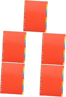 NOLITOY 15 Conjuntos De Divisor De Índice A4 A6 Fichários Profissionais Fichário Divisores De Cartão Divisores De Arquivo Guias Para Fichários Página Inserível A4 Divisórias De Plástico