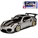 Produktbild Porsche 911 991 GT2 RS Coupe Silber mit Schwarzen Streifen 2011-2019 1/43 Bburago Modell Auto mit individiuellem Wunschkennzeichen