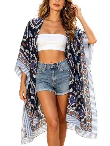 Image of Breezy Lane Kimonos for Women Swimsuit Coverups Beach Cover Up Swimwear Cardigan Summer