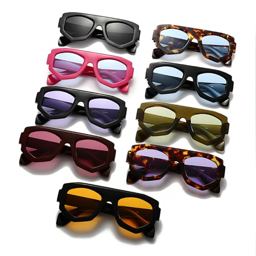 bullabulling oversized Irregular Square Sunglasses Women Men Retro Pilot Sun Glasses Fashion Trending Eyewear4