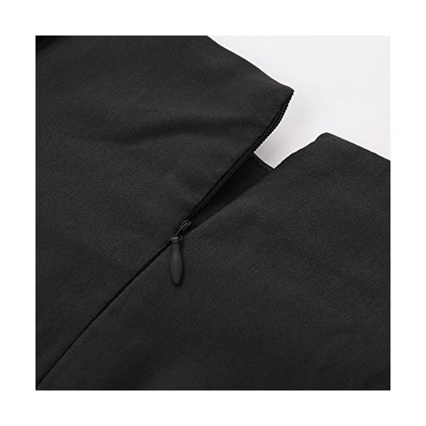 Belle Poque Womens Vintage Black Stretchy Midi Pencil Skirts Formal Bodycon Skirt Knee Length L - Image 6