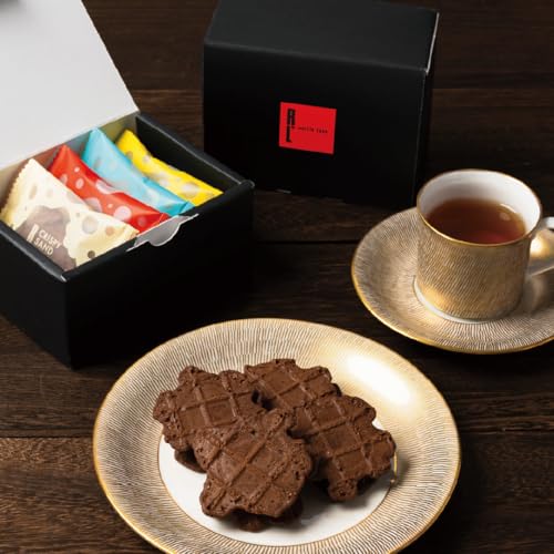 R.L ショコラ ワッフル 個包装 お菓子 ギフト 母の日 手提げ袋付き スイーツ 4個 クリスピーサンド - ワッフル･ケーキの店R.L エール・エル - 商品画像