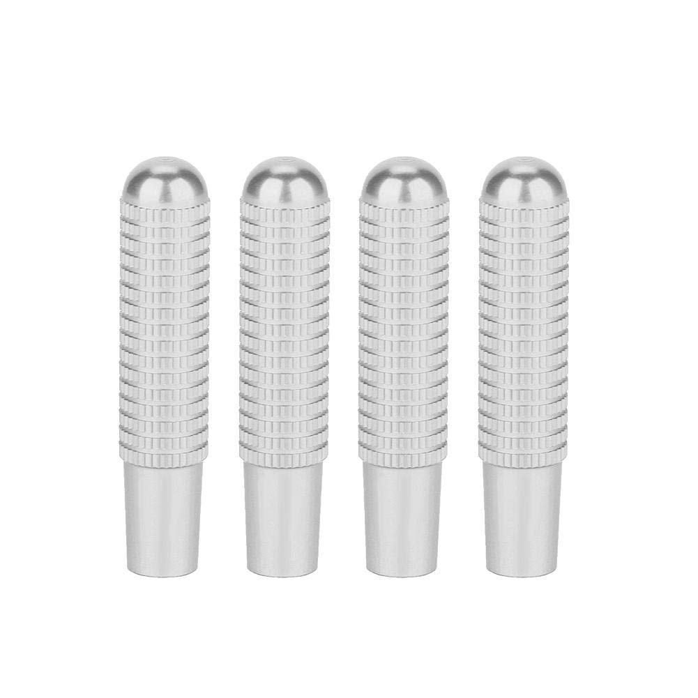 Aramox Red,Silver 4Pcs Car Door Lock Pin, 9.5Mm Aluminium Alloy Car Interior Door Lock Pin Knob Cover Fit For Glc Gle Gls Vito E/C Class (Silver)