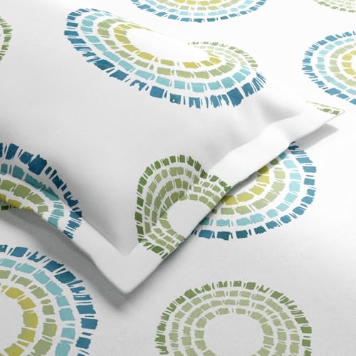 Image of Haus & Kinder King Size Bedsheet for Double Bed with 2 Pillow Covers 108 x 108 Inches | 144 TC Cotton Bedsheet for King Size Bed - Radiant Circle