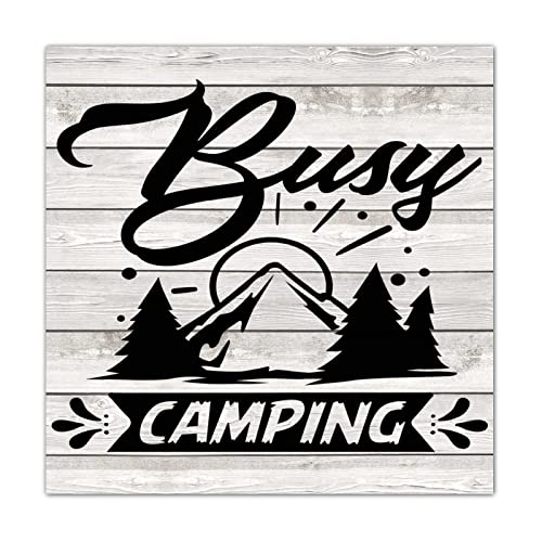 Panneau camping bois vieilli CustonCares pour réchauffer un mur blanc vide
