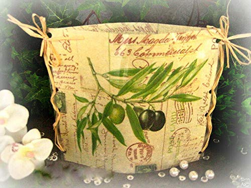 Portavelas decorativo para mesa, diseño de la Toscana Mediterran Oliven Italia