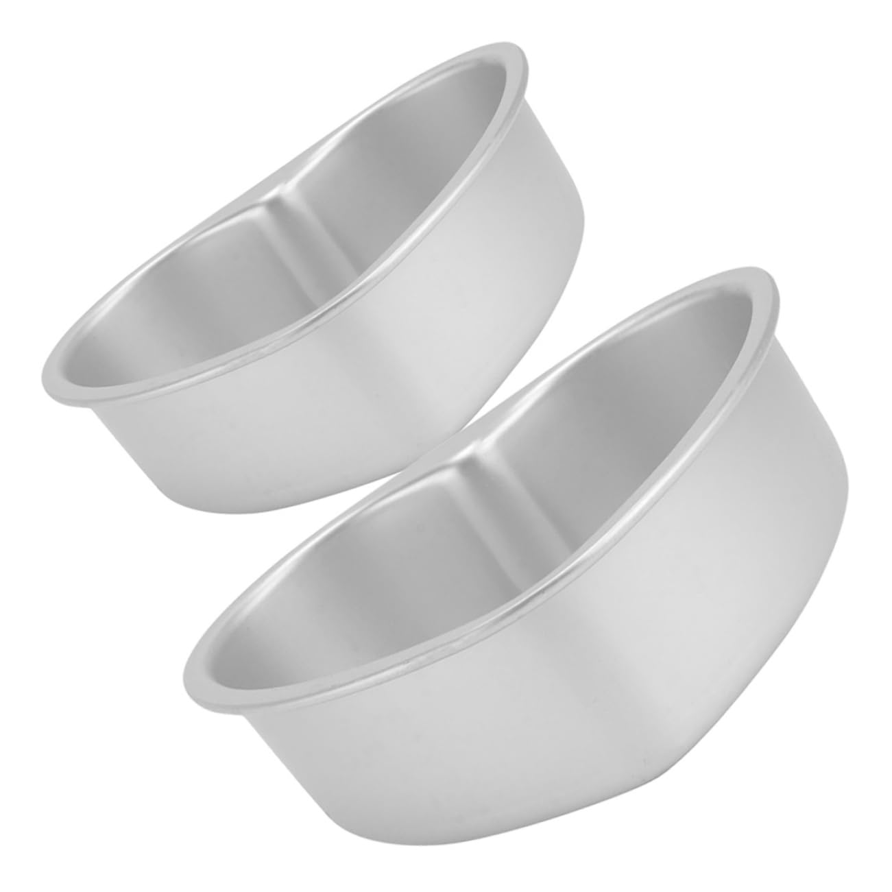 PRETYZOOM 8 Pièces Moule à Gâteau Coeur Moule à Gâteau Des Anges Bol Ramequins Amovible Poêle Tubulaire Fromage Cuisson De Gâteaux Alliage D'aluminium