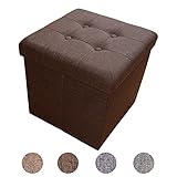 Ansprechendes Design für zu Hause. Bei Nichtbenutzung einfach der Sitzhocker zusammenzufalten und leicht zu verstauen.