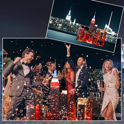 Image of Colingmill 5 ft New York Skyline Scene Buildings Cardboard Stand up Cutout Life Size New York Themed Party Decoration Backdrop Photo Props for NYC Patriot Day Independence Day Sign Backdrop