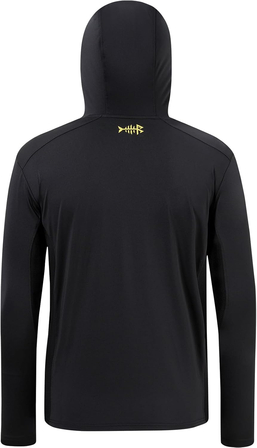 BASSDASH Men’s UPF 50+ Drawstring Fishing Hoodie Shirts UV Sun Protection Long Sleeve Outdoor Hiking Hooded T-Shirts FS33M - Image 2