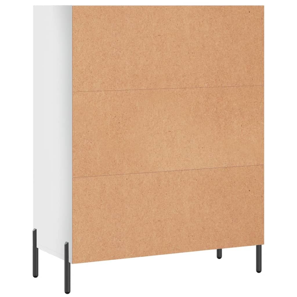Gecheer Librería, estantería, estantería, librería moderna, librería para salón, librería estantería, librería baja de 3 estantes, estantería de 3 estantes, color blanco brillante, 69,5 x 32,5 x 90