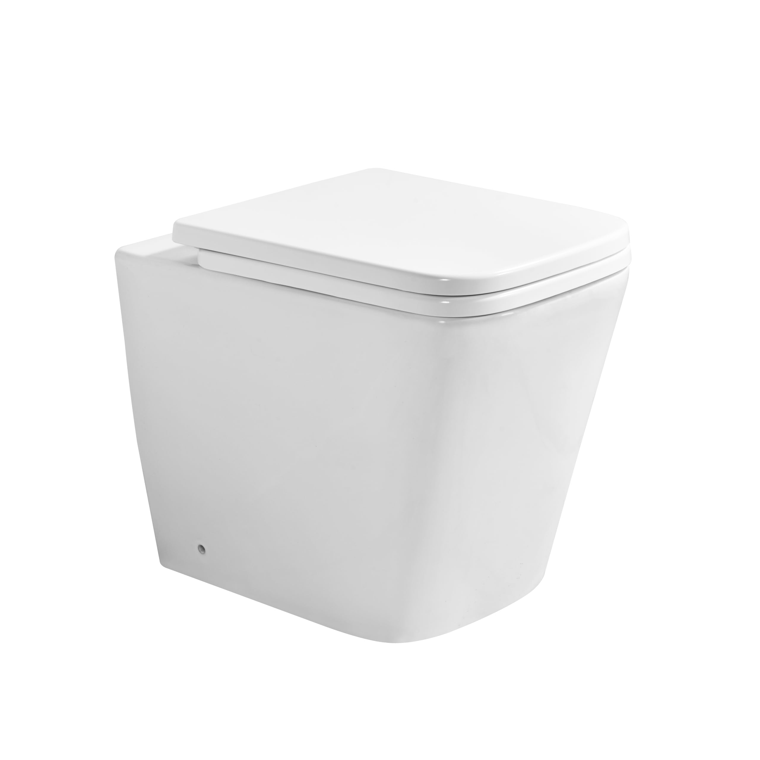 D Pro T White Square Wc Rimless Toilet Pan Back To Wall For Use With Back Box Cistern