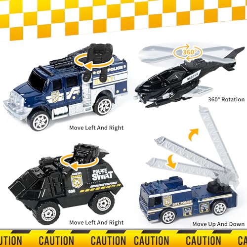 Oriate 6 Pack Vehículos de Policía en Miniatura 1/64 miniatura 3