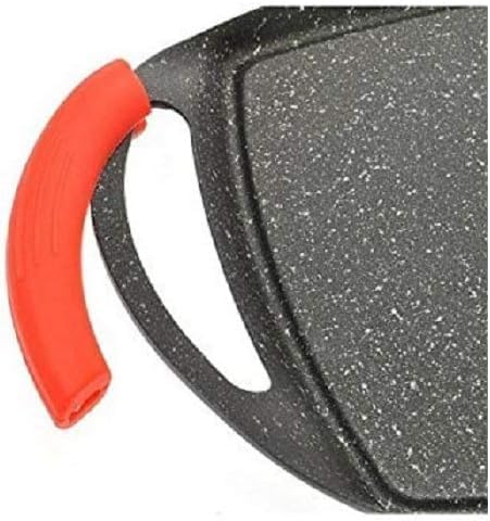 UBOON - Plancha de Asar con Revestimiento de Piedra Antiadherente, Apta para Inducción, Vitrocerámica, Gas y Placa Eléctrica, Libre de PFOA (47 cm) - imagen 3