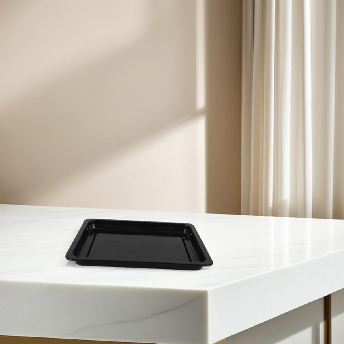 2Pcs Black Enamel Baking Trays Heavy Duty Oven Roasting Pans Easy to Clean for Commercial Baking Space Efficient Design for Electric Ovens