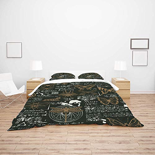 Parure de lit tissu 100 % polyester Queen Size avec 2 taies d'oreiller - 4