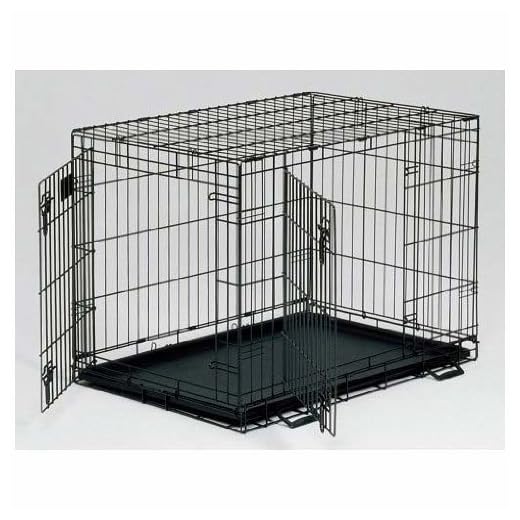 MidWest Homes for Pets Life Stages Fold & Carry Double-Door Dog Crate Size: X-Large - 48" L x 30" W x 33" H