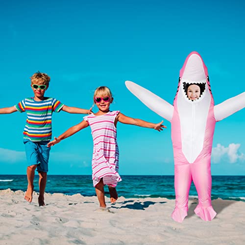 Stegosaurus Inflatable Shark Costume Kids, Halloween Shark Inflatable Costumes Funny Blow up Costume for Boys Girls by Stegosaurus - Image 2