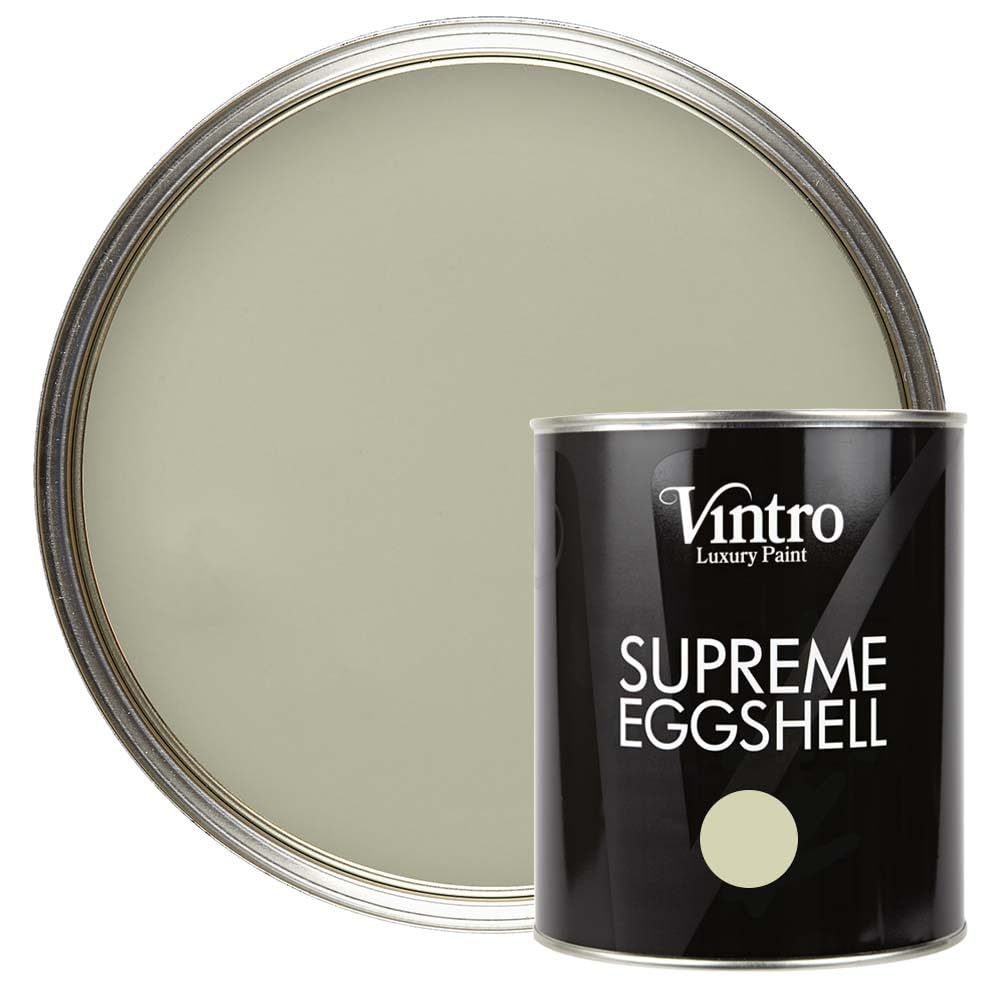 Vintro Paint | Eggshell Paint | for Walls | Wood | Trim | Satin Furniture Paint | Interior & Exterior Use. 1 Litre (Symphony Green - Pale Green)