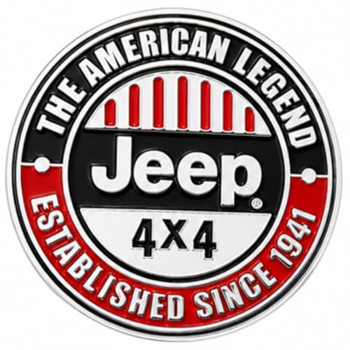 Image of Jeep The American Legend Enamel Pin, Cast and filled cloisonne Lapel Pins for backpacks, denim jackets, Hats & Fabrics 1 inch size
