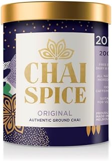 Chai Spice Authentic Ground Chai Original Powder 200g – Spiced Chai Blend for Hot & Iced Lattes, Desserts & Baking – Caffeine Free