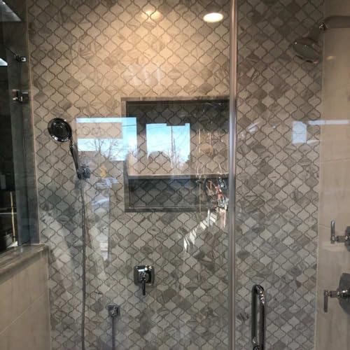 The Tile Life Santorini 1\" x 1\" Volakas Arabesque Marble Mosaic Wall and Floor Tile