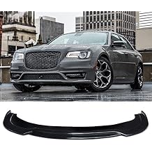 شفة NINTE الأمامية لـ 2015-2022 Chrysler 300 SRT Bumper ، بريق مزدوج السطح أسود ABS Bumper Spoiler Splitter