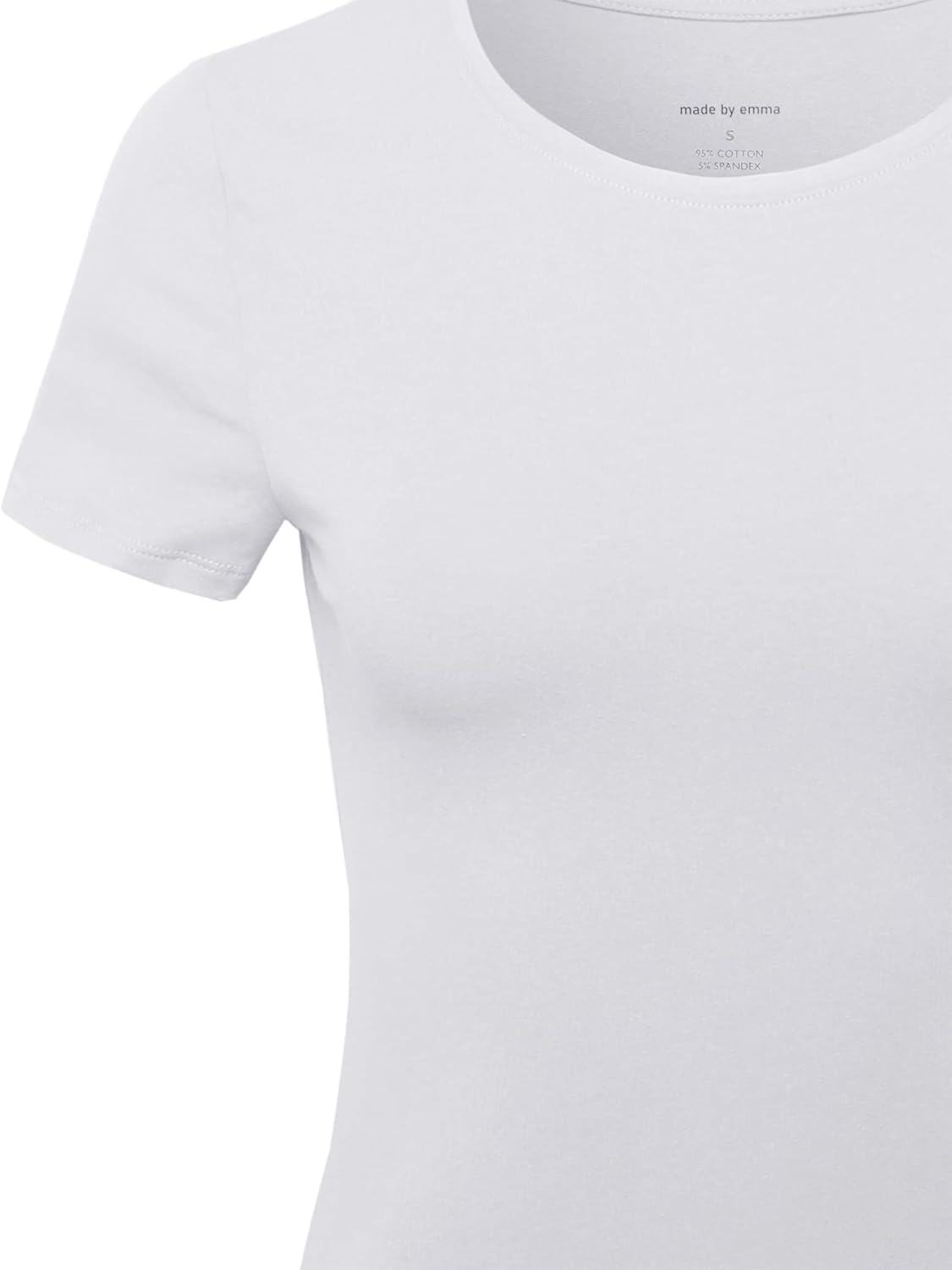 Made by Emma Women's Essential Daily Cotton Basic Slim-Fit Short Sleeve V-Neck T shirts - Image 4
