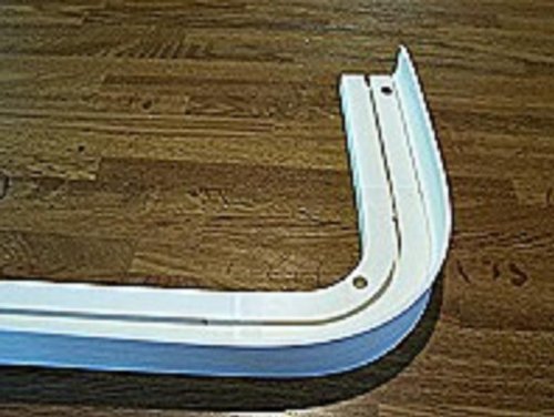 Aufklipsblende für Gardinenschiene 5 cm weiss bis 25 Meter am Stück (Weiss, 500 Zentimeter)