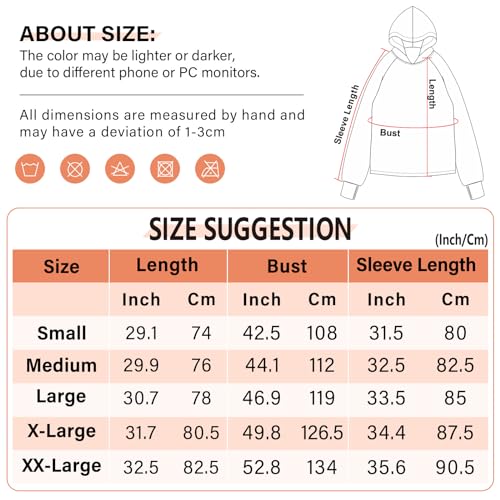 Chameleon Camiseta masculina colorida com capuz e manga comprida com proteção UV FPS 50+ secagem ráp