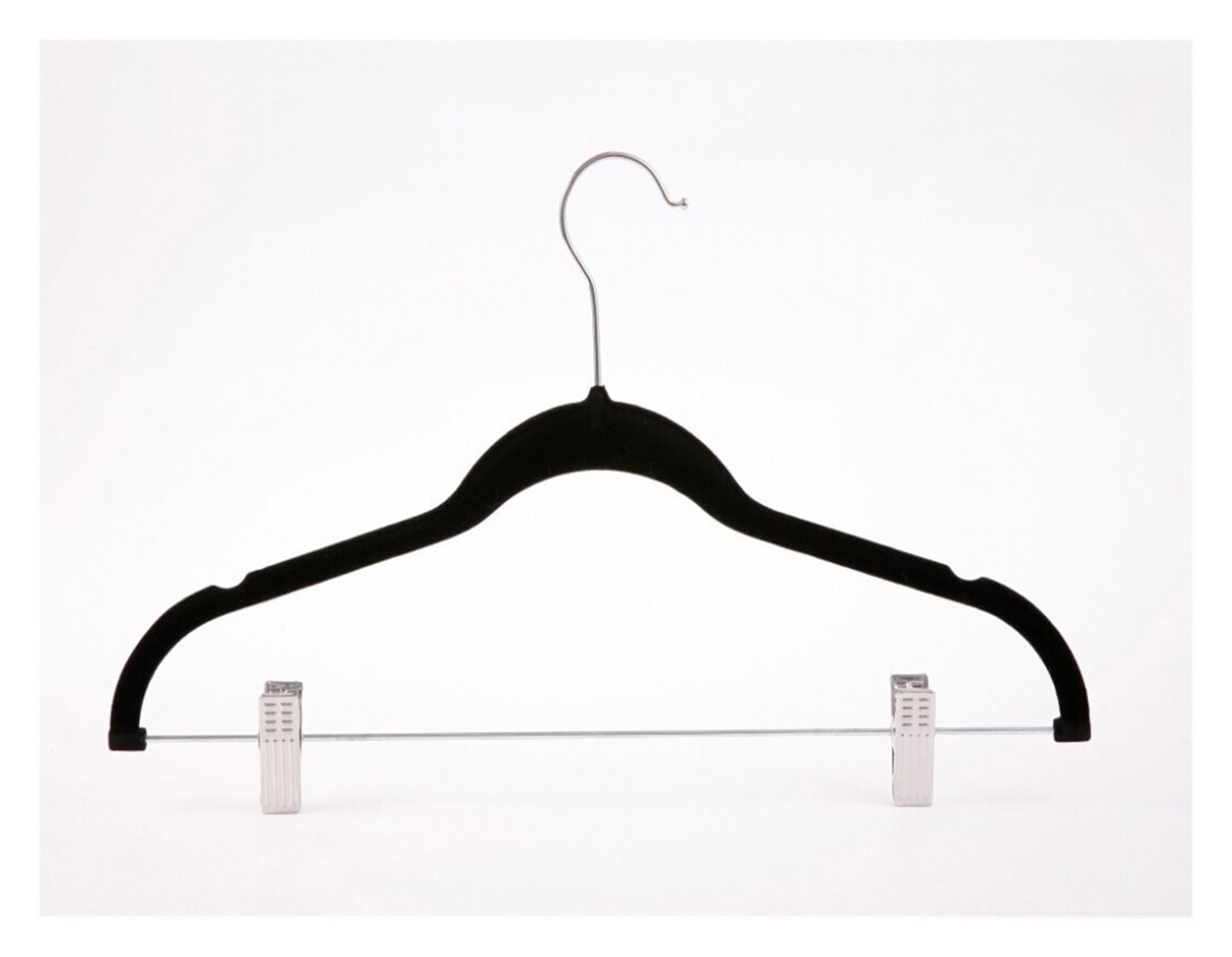 Hosenbügel Verstellbare Clips Rock Kleiderbügel Schwarz rutschfeste for Hosen Röcke & Shorts Rack