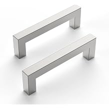 9BUILD 10 Pack Brushed Nickel Cabinet Pulls - 4 Inch Nickel Kitchen Handles for Cabinets